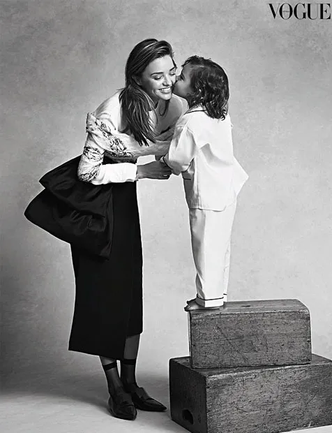 Give smooch to mommy! @ Vogue