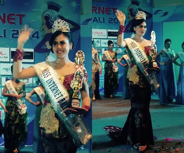 Idas Ayu Surya raih gelar Miss Internet 2014. / Doc: release press via Merdeka.com