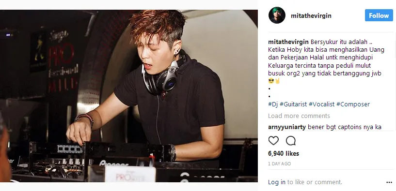 Sindiran halus Mitha untuk para pengkritiknya © Instagram/mitathevirgin