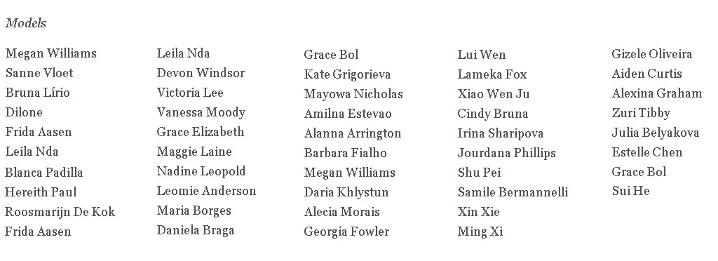 List model VSFS 2017 © Vogue.com