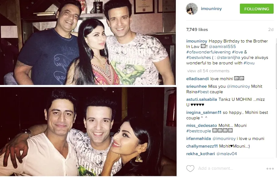 Mouni ajak Mohit ke pesta ulang tahun kakak iparnya, makin serius? ©instagram/imouniroy