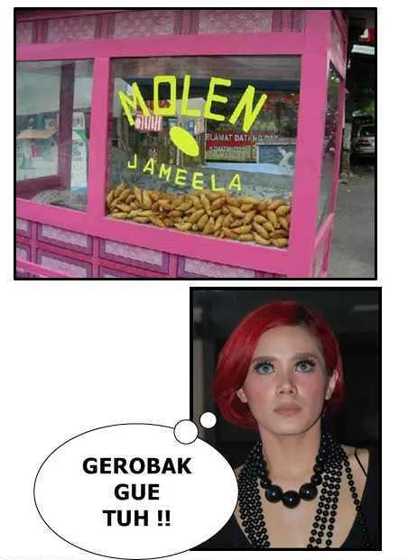 Mulan Jameela dan 'gerobak'-nya.. / © 1Cak