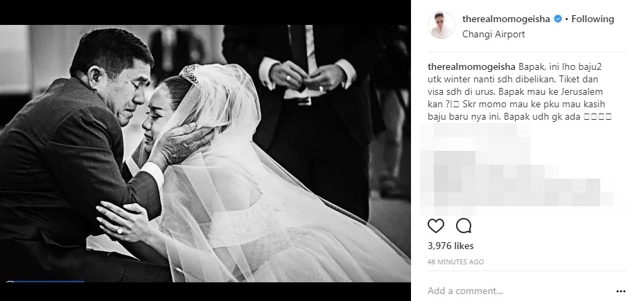 Momo Geisha berencana membawa ayahnya ke Jerusalem ©instagram/therealmomogeisha