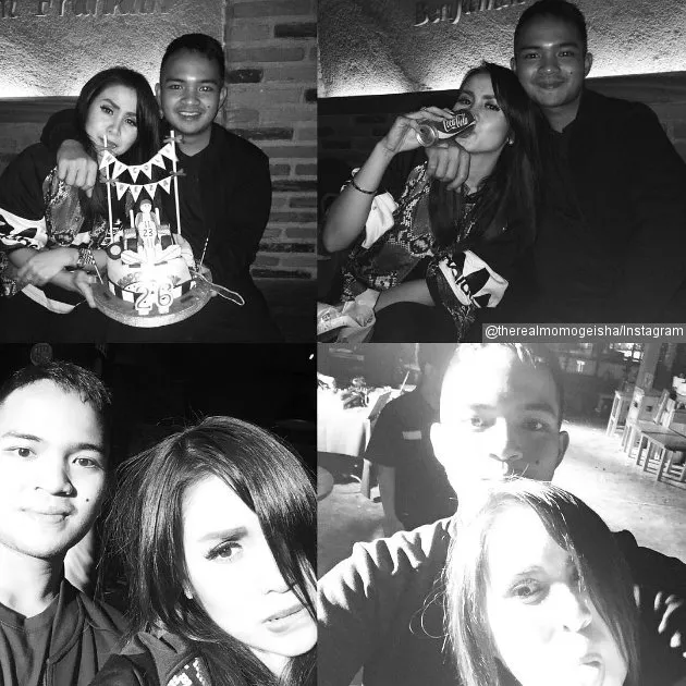 Foto kebersamaan Momo dengan seorang pria pada Maret 2016