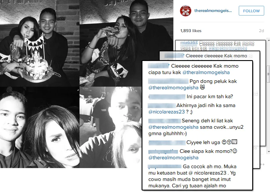 Inikah pacar baru Momo? © Instagram/therealmomogeisha