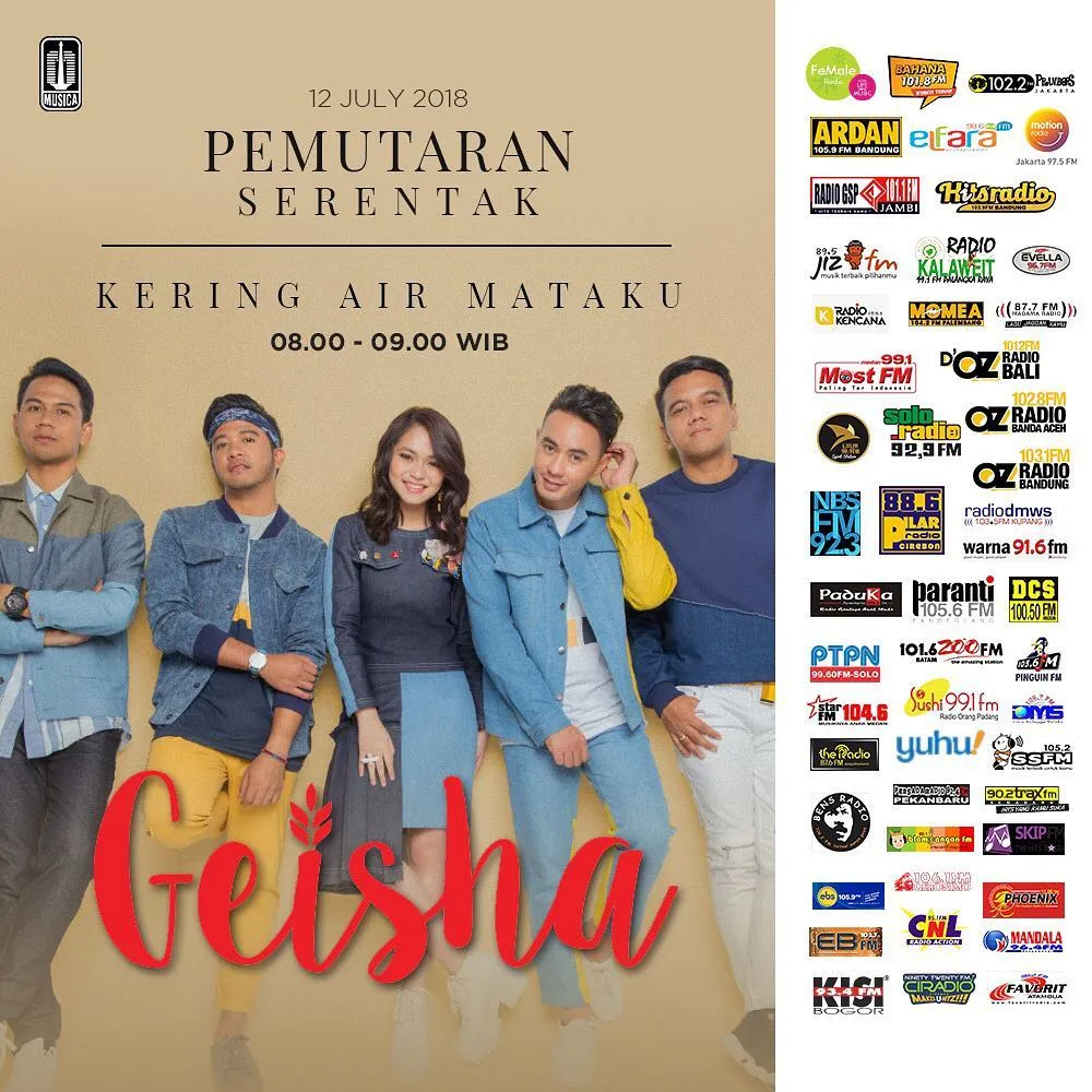 Momo bukan lagi vokalis Geisha / Credit: Instagram - geishaindonesia