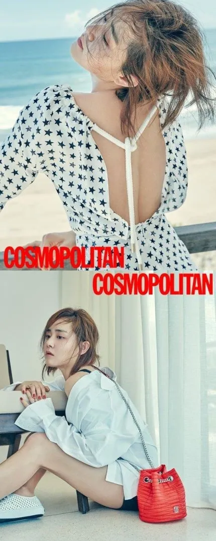 Pemotretan Moon Geun Young saat di Bali. © Cosmopolitan Magazine