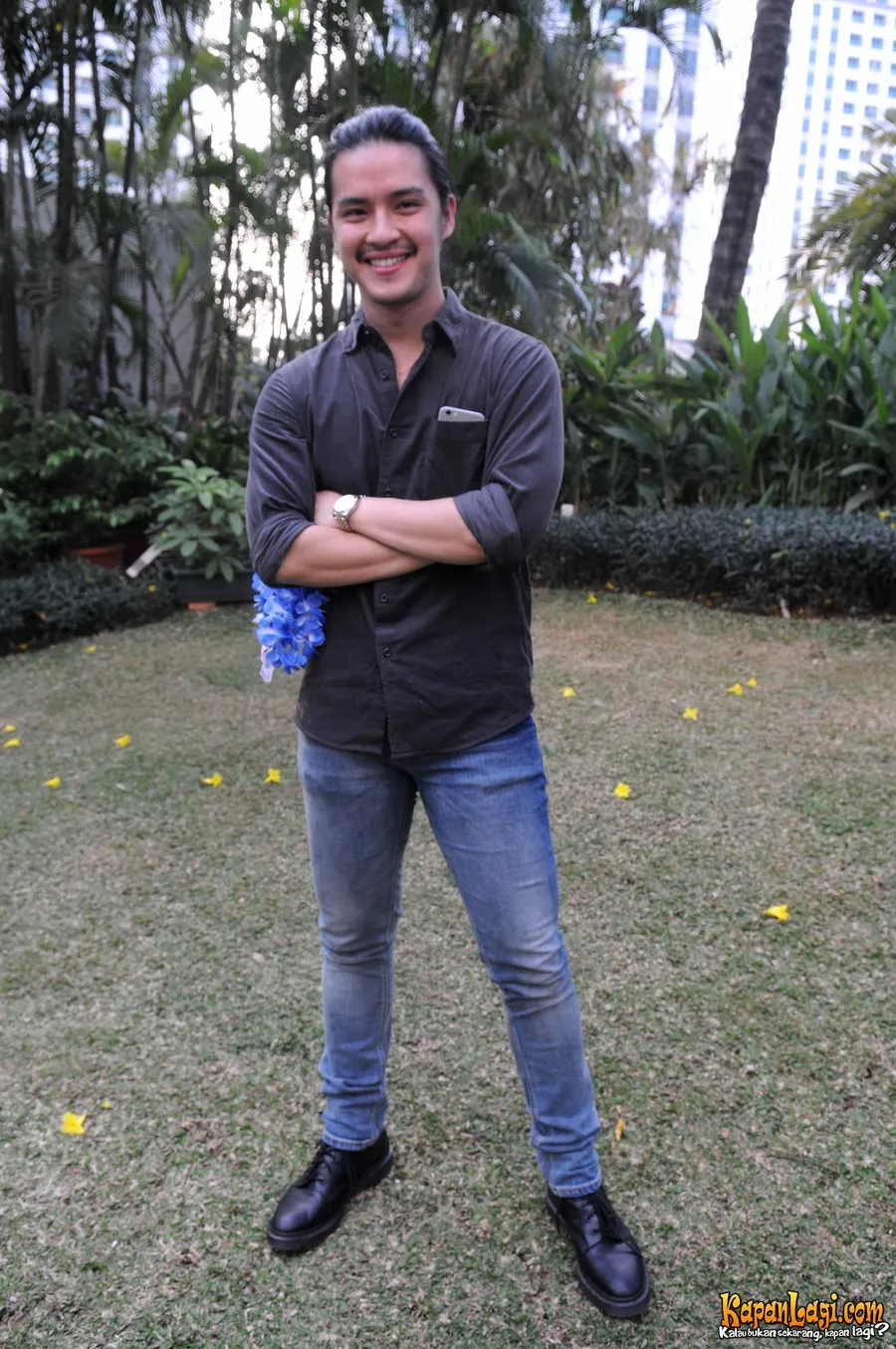 Morgan berperan sebagai pria Yogyakarta yang tengil. ©KapanLagi.com/Bayu Herdianto