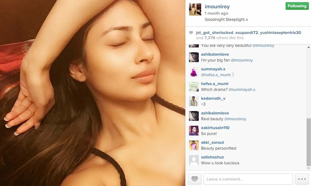 Wajah Mouni tanpa make up. Bikin mata segar ya? @Instagram/imouniroy