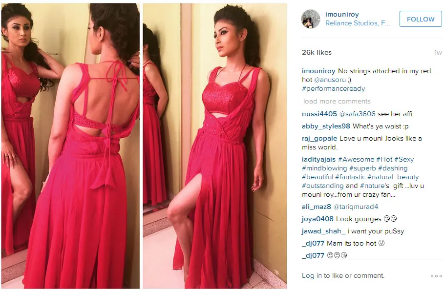 Ini dia penampilan hot ala Mouni Roy, menggoda kan? © Instagram.com/imouniroy