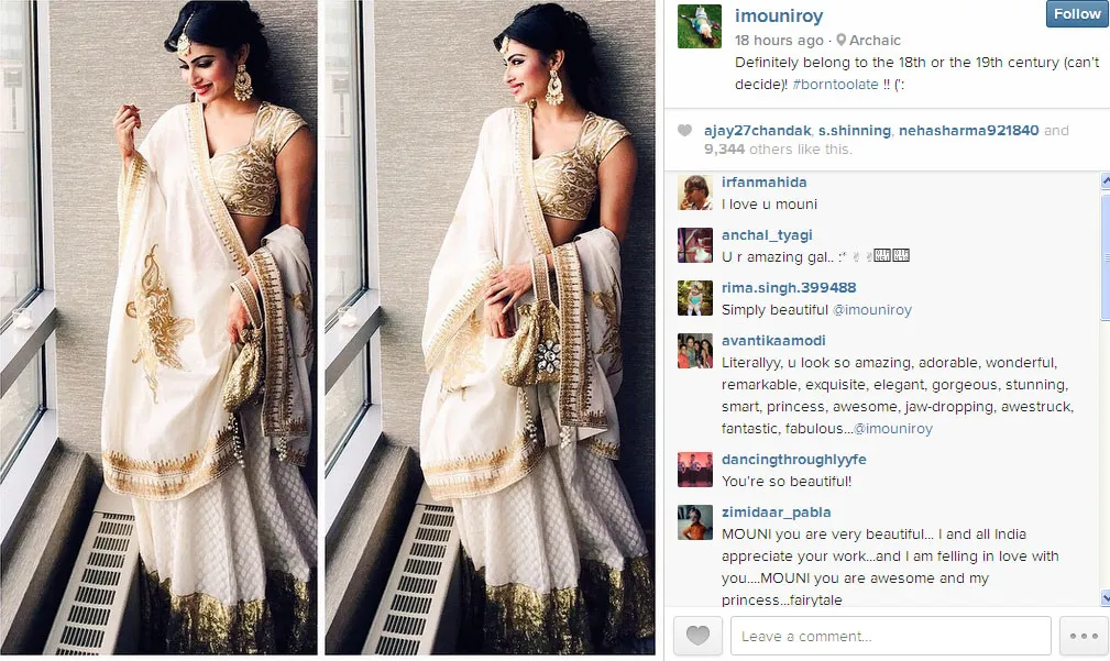 Ini dia kecantikan abad 18 ala aktris cantik Mouni Roy @instagram.com/imouniroy