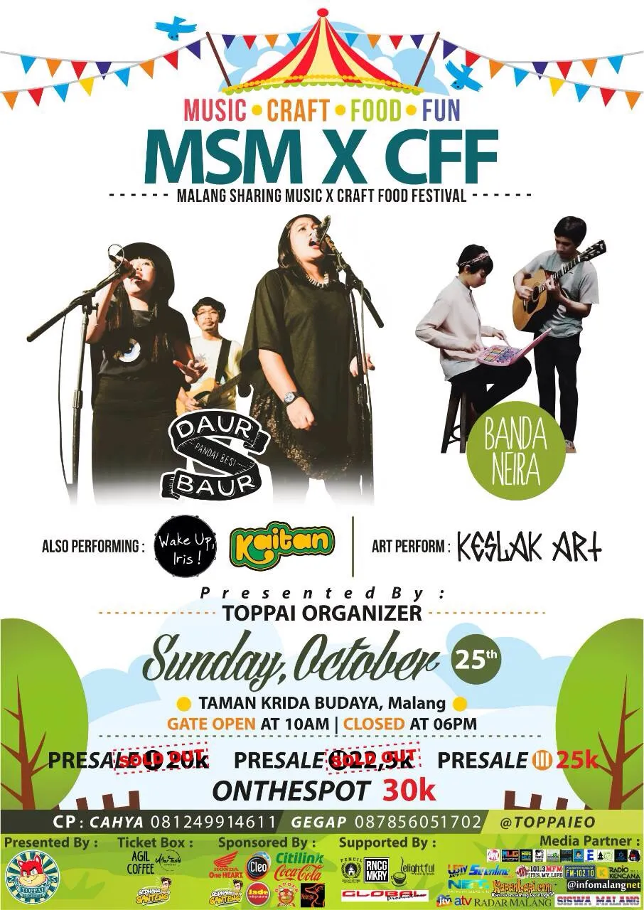 Mau menikmati musik, makanan, dan belanja bersamaan? Langsung saja ke acara MSM X CFF KLovers! © Toppai Organizer
