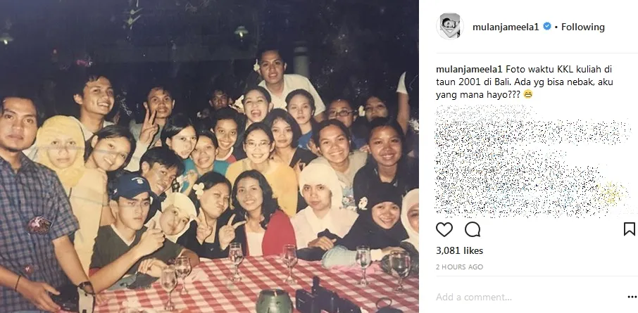 Mulan yang mana hayo? ©instagram/mulanjameela1