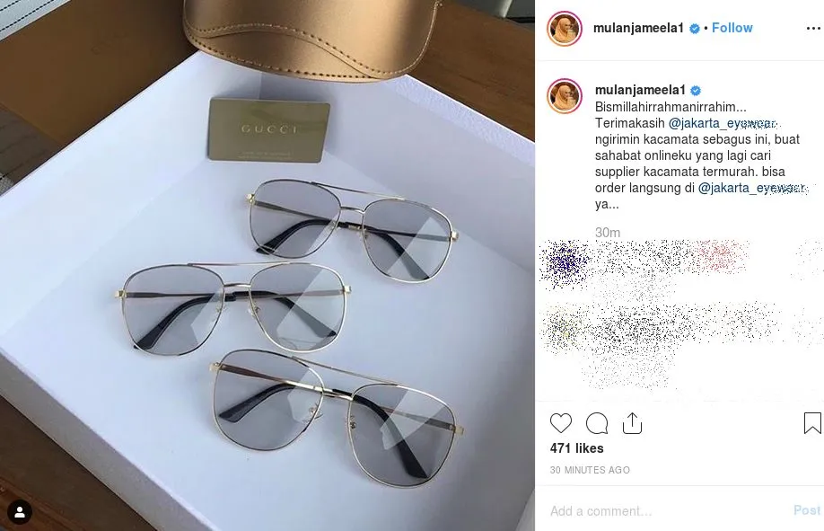 © instagram.com/mulanjameela1 via Detik.com