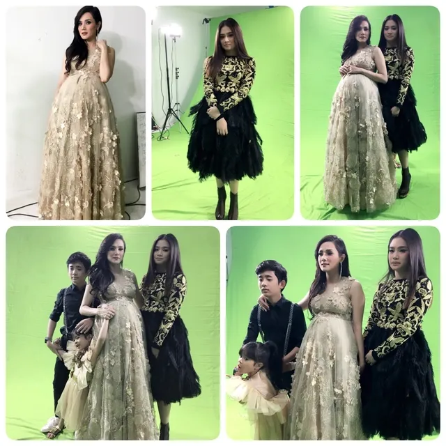 Mulan ajak anak-anaknya untuk syuting klip © Path/Ayank