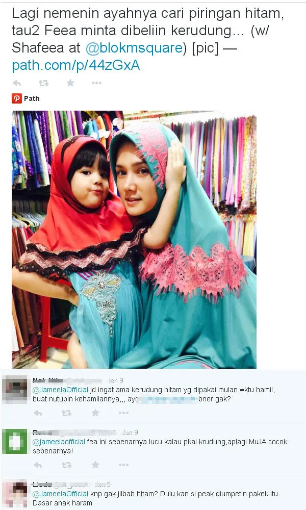 Mulan kerap dikritik apa saja yang dilakukan. ©twitter Mulan Jameela