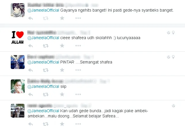 Komentar netizen mengenai Safeea © Twitter/@JameelaOfficial