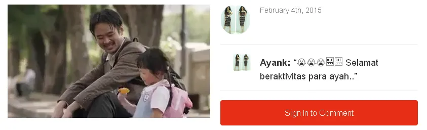 Postingan video Mulan di Path / © Path