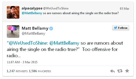 © Matt Bellamy Official Twitter