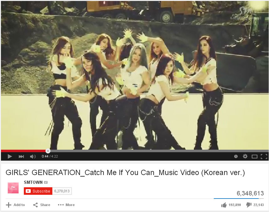 MV Girls Generation yang telah tembus angka 6,3 juta viewer. ©Youtube