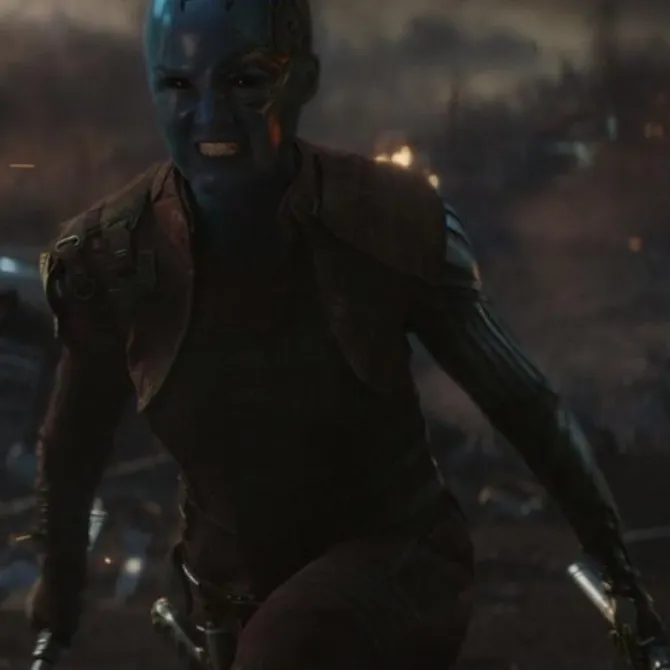 Karen Gillan saat memerankan Nebula © Marvel Studios