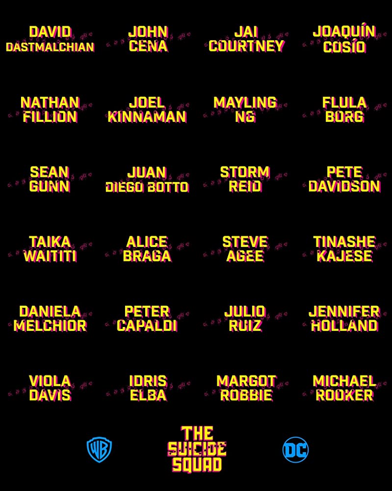 List of Actors Actresses Cast of THE SUICIDE SQUAD 2 (Credit: IMDB.com) 