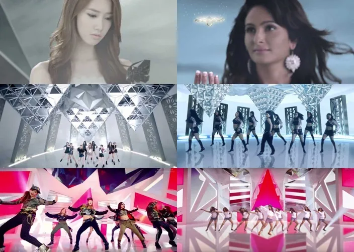 Beberapa bukti yang dinilai MV Ring Diamond Ri mirip dengan The Boys serta I Got A Boy SNSD. ©Allkpop.com