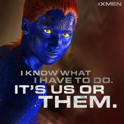 Mystique, poster promo X-MEN @foto: facebook.com/xmenmovies