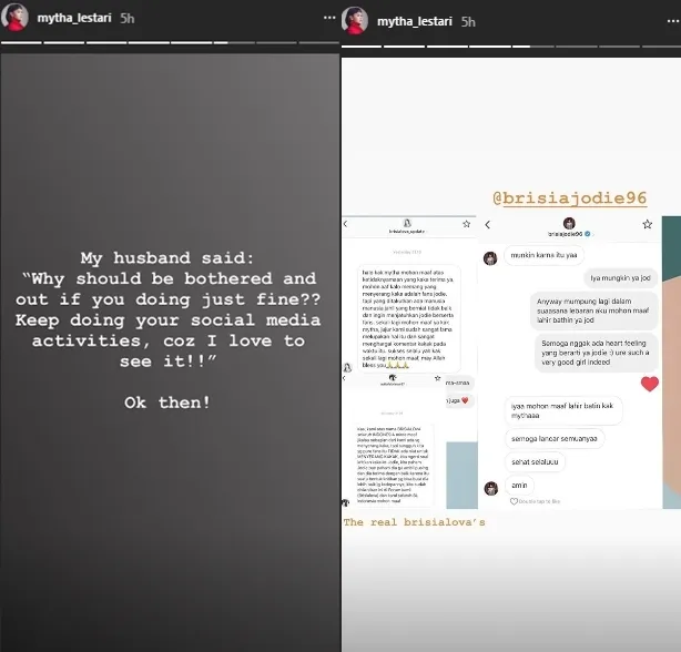 Mytha batal tutup akun ©instagram/mytha_lestari