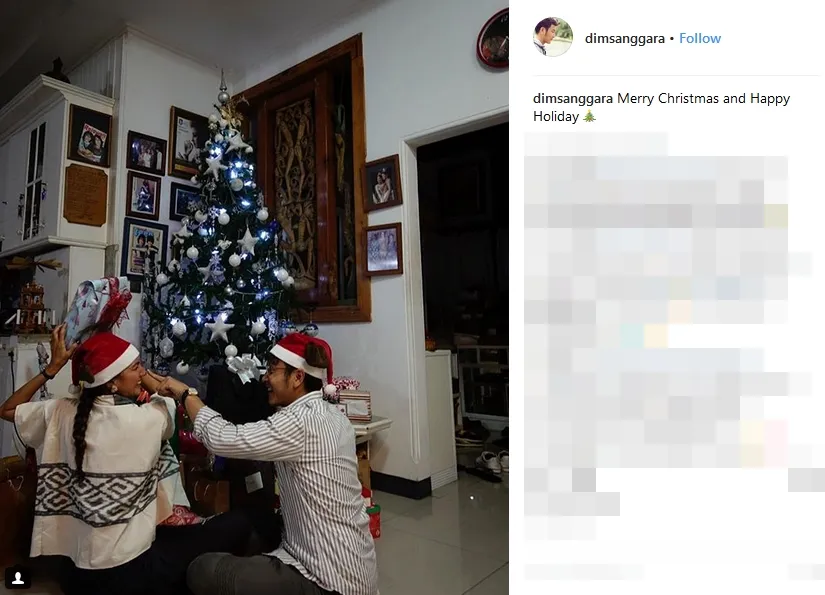Dimas Anggara ikut bahagia ketika Nadine merayakan Natal @instagram/dimsanggara