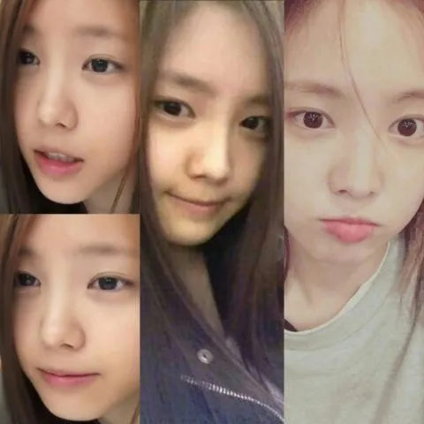 Na Eun sebelum debut (kiri) dan foto selfie tanpa make up terbarunya (kanan) © allkpop.com