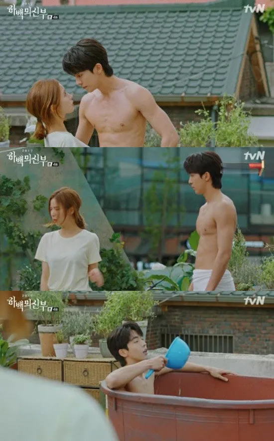 Nam Joo Hyuk topless di episode keempat BRIDE OF THE WATER GOD. © tvN