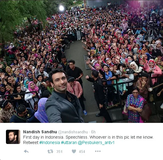 Nandish Sandhu sampai speechless lihat lautan fans ini © Twitter.com/nandishsandhu