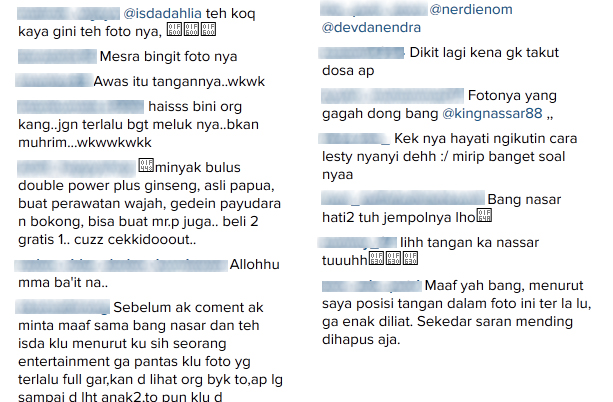 Komentar netizen tentang foto Nassar © Instagram/kingnassar88