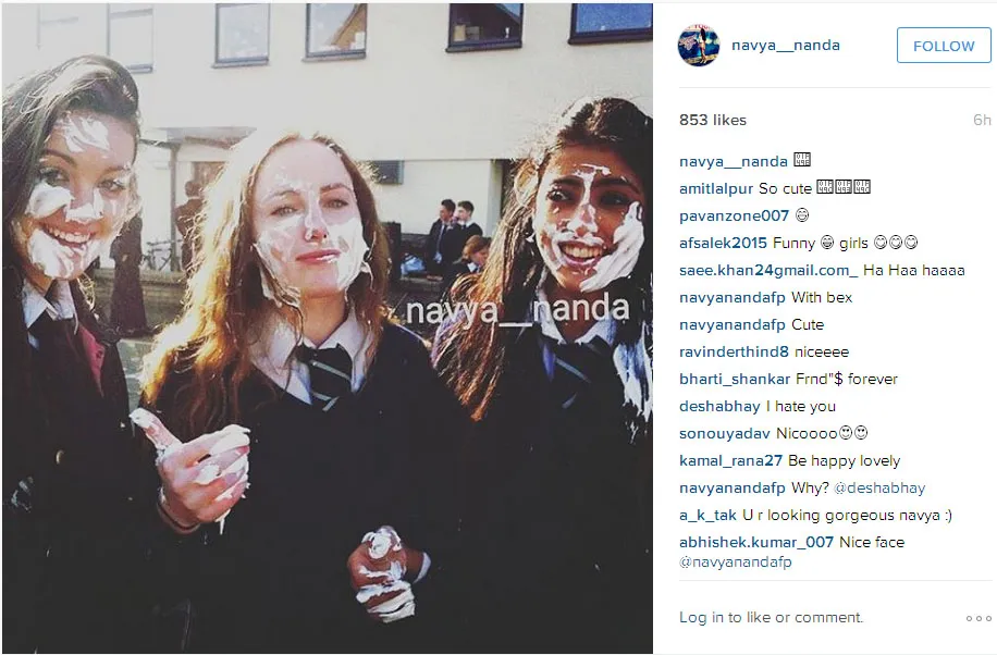 Ini dia foto yang diduga momen kelulusan Navya © Instagram.com/navya_nanda