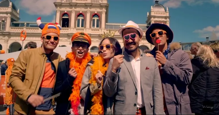 Keseruan mereka saat syuting NVO di Belanda/©Official Twitter Negeri Van Oranje