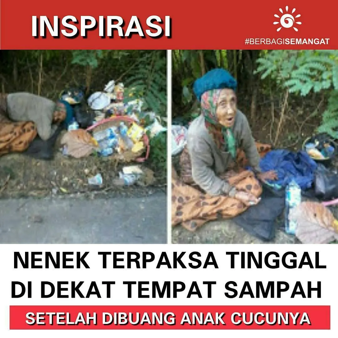 Nenek Ralem, wanita yang diabaikan oleh anak dan cucunya © instagram.com/berbagisemangatcom 