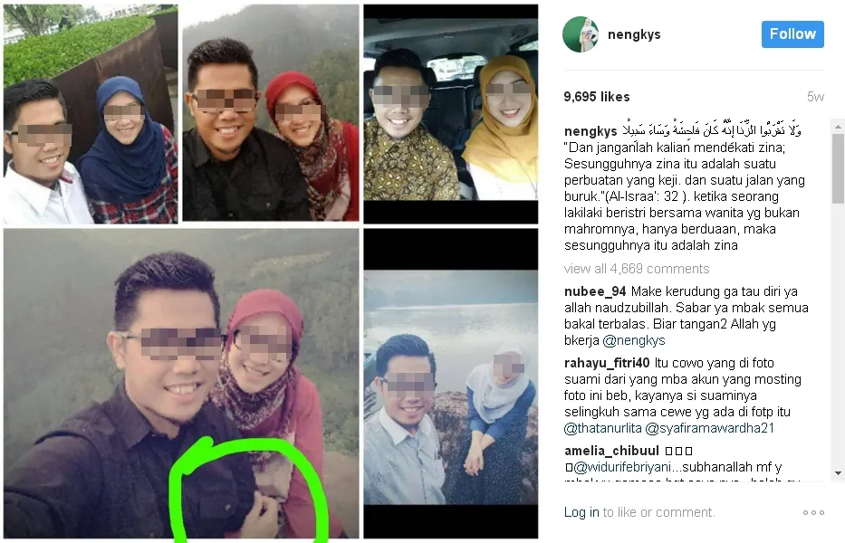 Suami seorang dokter asal Sukabumi ketahuan selingkuh, kisah ini jadi viral © instagram.com/nengkys