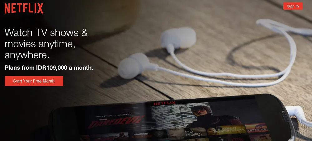 Salah Satu Plan dari Netflix Indonesia © Netflix