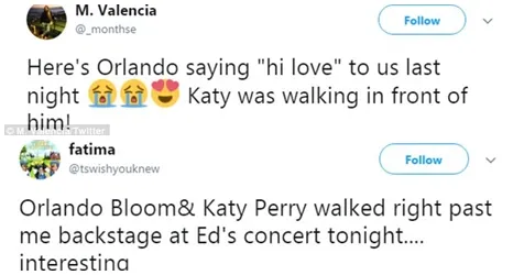 Netizen ramai perbincangkan Katy Perry dan Orlando © Twitter.com