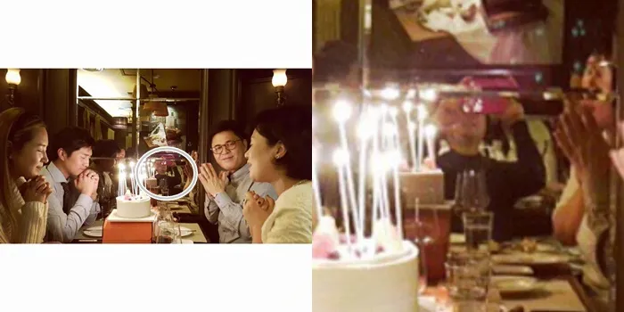 Foto hasil pengamatan netizen, hasilnya menduga sosok yang mengambil foto keluarga Yuri adalah Oh Seung Hwan © istimewa