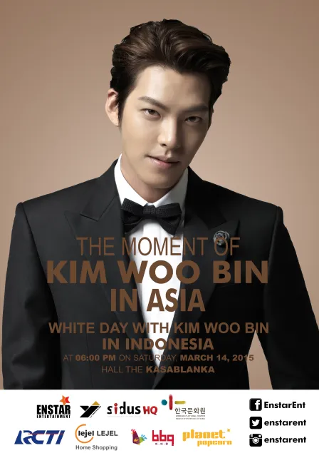 Persiapkan dirimu untuk bertemu Kim Woo Bin 14 Maret 2015 di Hall Kasablanka, Mall Kota Kasablanka. @enstarent