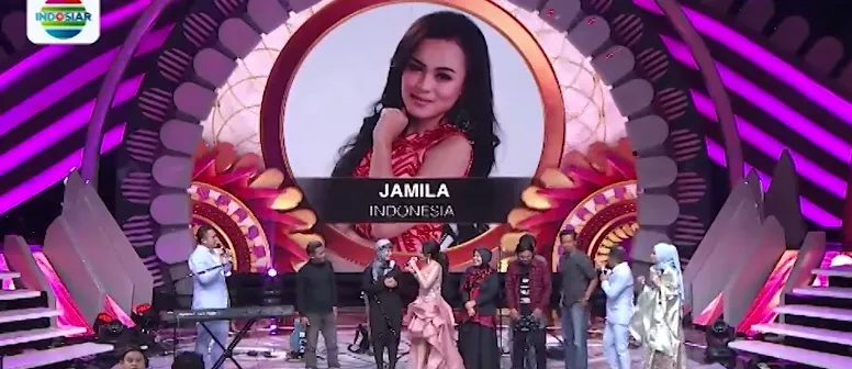 Penampilan Jamila bersama tamu spesial. (credit: vidio.com/Indosiar)