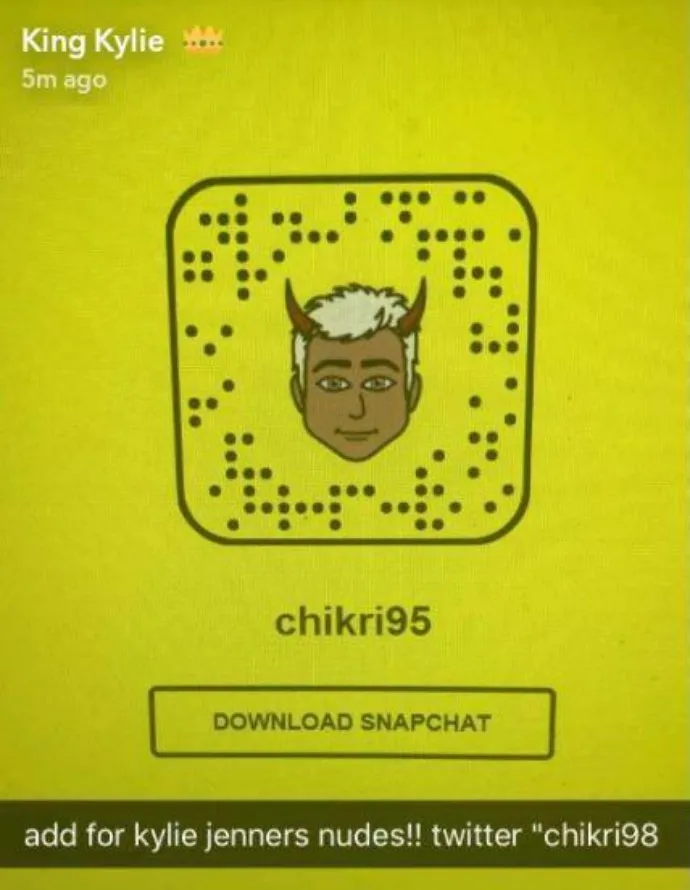 Snapchat Kylie Jenner diretas © Spnapchat