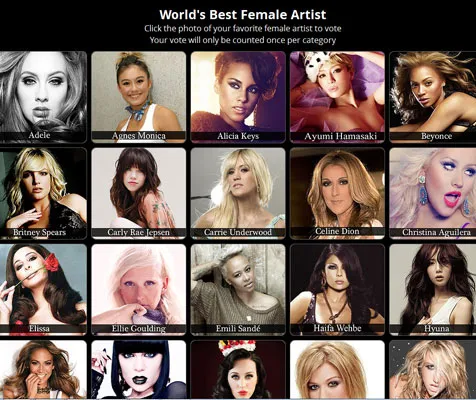 Agnes, bangga sejajar dengan musisi dunia (foto: worldmusicawards.com)
