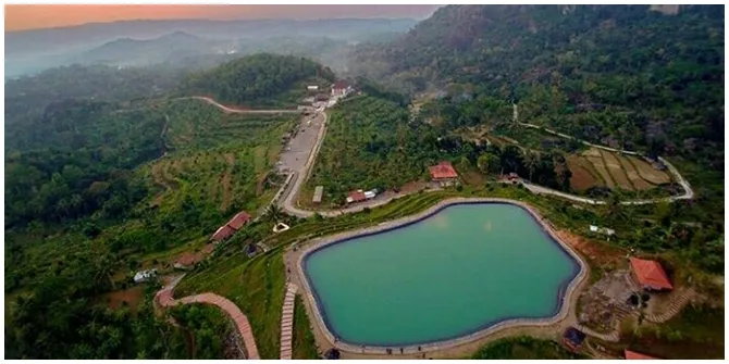 Embung Nglanggeran tempat wisata yang romantis.