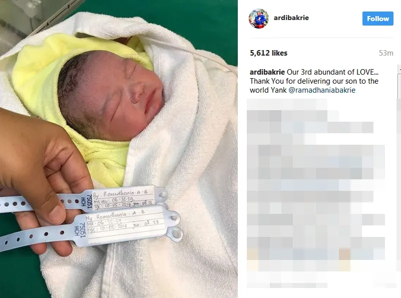 Ardie berterima kasih pada Nia ©instagram/ardibakrie