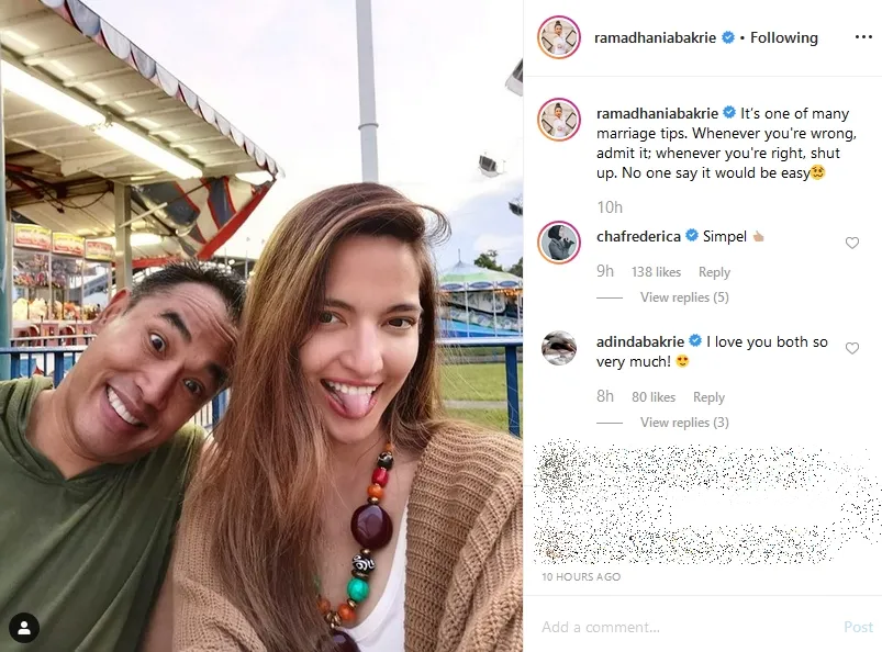 © instagram.com/ramadhaniabakrie