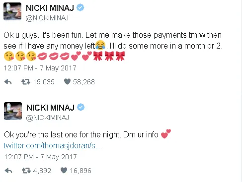 Tak hanya bertalenta dan menawan, Nicki Minaj juga dianugerahi hati yang baik! © Billboard/twitter.com/NICKIMINAJ