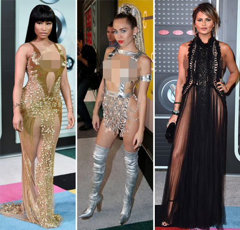 Nicki, Miley, dan Chrissy tak mengenakan pakaian dalam © istimewa